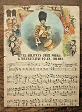 1850 Military Drum & Ernestine Polka Musical Bouquet no. 267 Hilmar Orchestra!