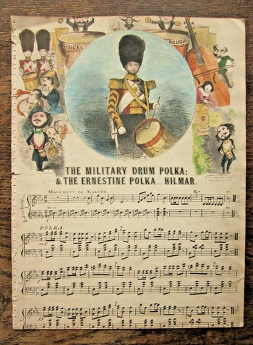 1850 military drum ernestine - &,