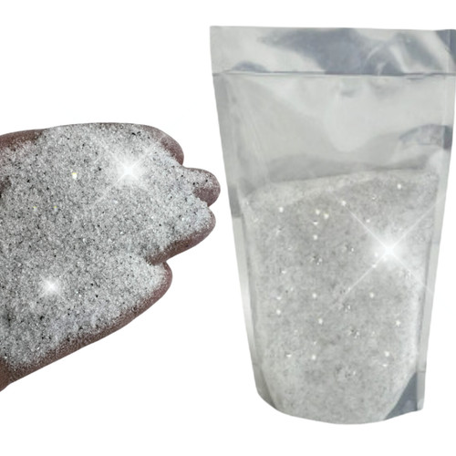400g mirror white sand sparkly - white,