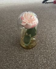 Ikea glass display with rose floral decoration like beauty and the beast