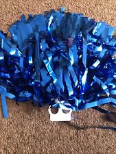 Blue Shiny Pom Pom. American High School. Cheer Leader. Hen Party. Fancy Dress