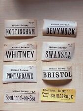 Luggage Labels (8): Midland Railway: various
