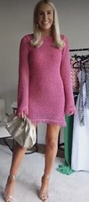 Zara Open Knit Mini Dress With