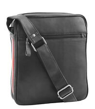 Mens Genuine Black Leather