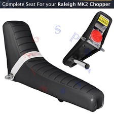 Raleigh Chopper MK2 Seat Saddle With Back Plate Seat Post Cover - Reproductions