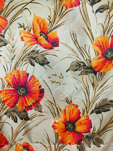 Vintage 70s curtains orange - 70s,