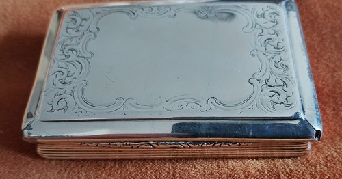 Victorian silver snuff - , box