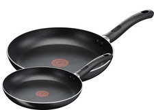 Tefal Taste Twin Frying Pan Set, 20/28Cm Non-Stick Aluminium Cookware, All Hobs