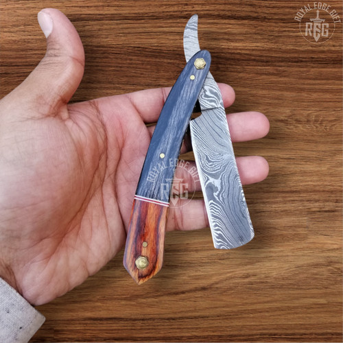Custom handmade damascus razor - custom,