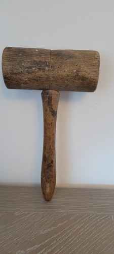 Vintage wooden mallet tapered - wooden,