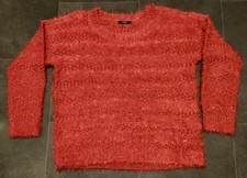 New George Red Fluffy Eyelash Stretch Long Sleeve Jumper 16