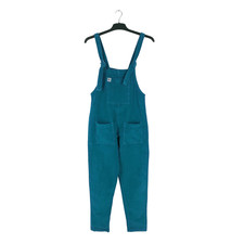 Lucy & Yak Size Small 30" Teal Green Organic Cotton Stretch Corduroy Dungarees
