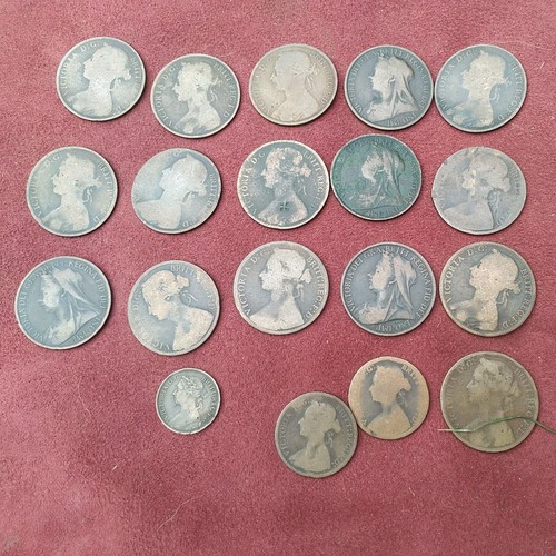 Victorian copper coins - 19,