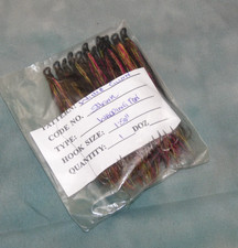 12 Willie Gun  Waddington salmon flies, 1.5" tube long new in packet 036