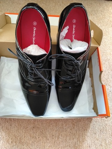 Mens black patent oxford - mens,