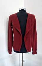 Hobbs raspberry cardigan size 10/12 biker style pink long sleeve woven READ
