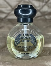 Vintage 90s Body Shop Fuzzy Peach Perfume Oil 15ml Black Lid Rare Discontinued