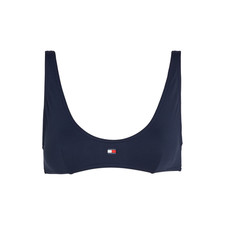 Tommy Hilfiger Scoop Neck Bralette Bikini Top- Blue UK 12 Medium