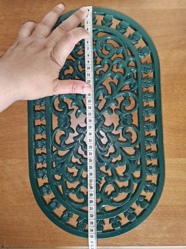 Cast iron trivet large green - large,