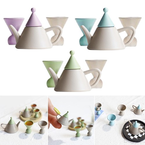 Dollhouse miniature tea kettle - tea,