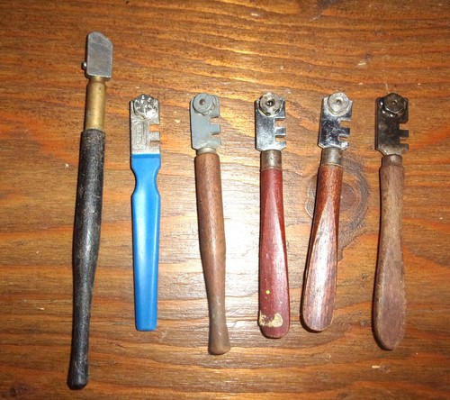 Job lot vintage glass cutters - job, cutters-