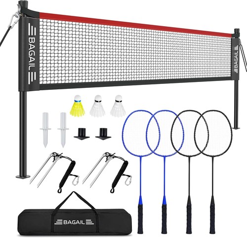 Badminton net set 1x1 - set, 6.1x1.55m