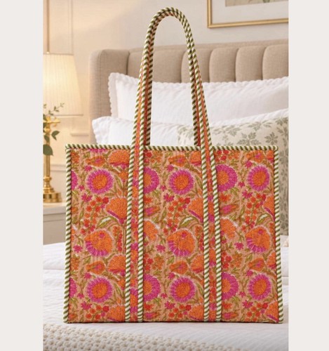 Handmade floral print cotton