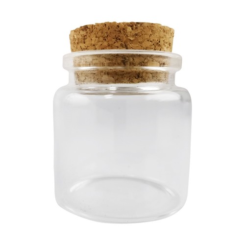 Glass bottle with cork - glass,