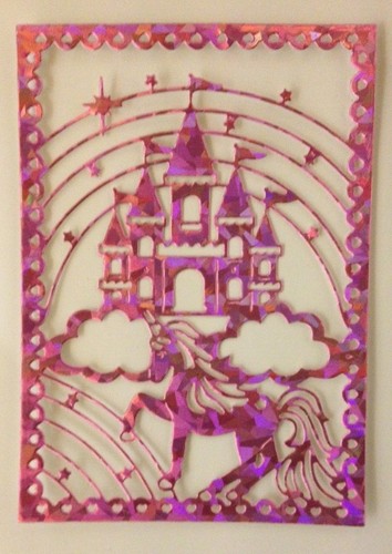 Cardmaking die cuts large pink - cuts,
