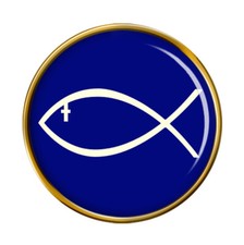 Jesus Fish Ichthys Pin Badge