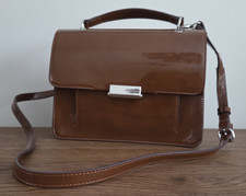 CLARKS Brown Patent Crossbody