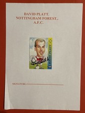 David Platt. Nottingham  Forest Fc Signed Card