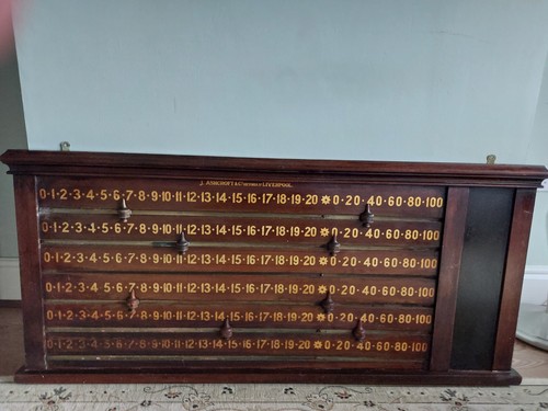 Antique snooker scoreboard j - snooker,