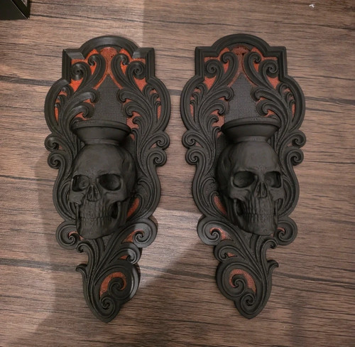 Wall mounted gothic skull led - wall,