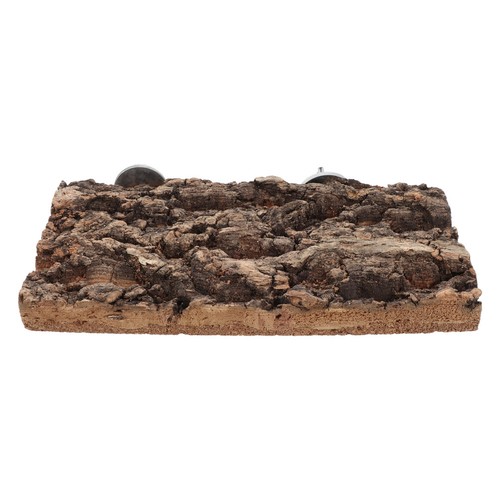 Natural bark bird perch stand - natural,