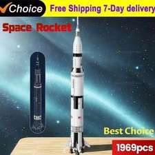 Apollo Saturn V Rocket Model Building Kit - 1900+ Pieces, Space Exploration Set