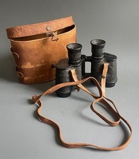MILITARY BINOCULARS + original leather CASE  Crown Optical Company 6x30
