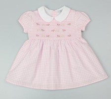 Baby Girls Dress Pink/White