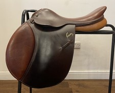 17 1/2” Pessoa Rodrigo Paris Brown Close Contact Jump Saddle 27 Fit