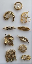 Vintage Brooch Lot 10 Pins