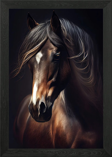 Horse beautiful framed wall - horse,