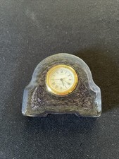 Dartington Crystal Miniature Clock Running New Battery Great Condition Nice Item