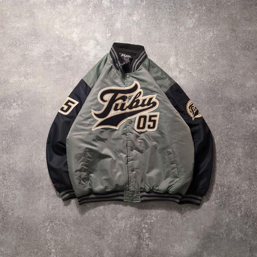 Fubu varsity jacket - jacket, gray