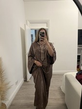 Moroccan satin mocha - mocha, abaya