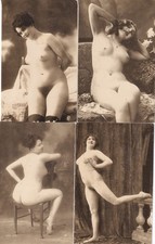 4 x 1920s French Erotic Nude