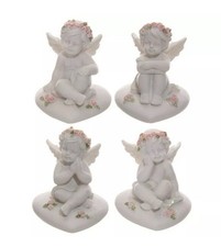 4 Cherub Angels Sitting on