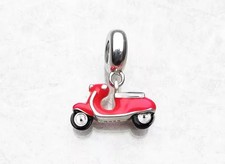 Red Scooter Mod Charm S925