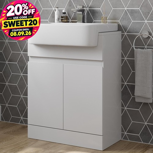 Freestanding vanity unit - freestanding, with