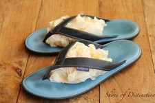 Russell & Bromley Navy Blue Leather Sandals Sliders Shoes Mens UK 10 US 11 EU 44