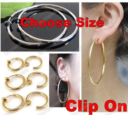 Clip fake hoops gold - on, gold/silver
